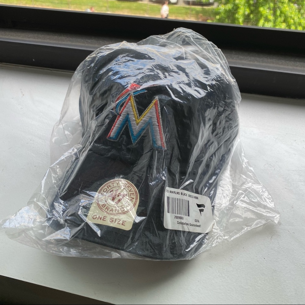 Brand New with Tags! 47 Brand Miami Marlins Adjustable Strapback Hat - OSFA